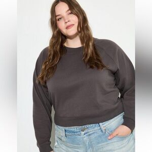 NWOT Torrid Gray Cropped Sweatshirt